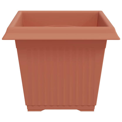 vidaXL Square Flower Pot 24 pcs Brick Red 28.5 x 28.5 x 22 cm Plastic