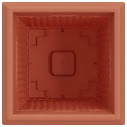 vidaXL Square Flower Pot 24 pcs Brick Red 38 x 38 x 30 cm Plastic
