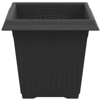 vidaXL Square Flower Pot 24 pcs Black 16 x 16 x 14 cm Plastic