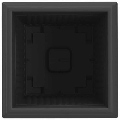 vidaXL Square Flower Pot 24 pcs Black 16 x 16 x 14 cm Plastic