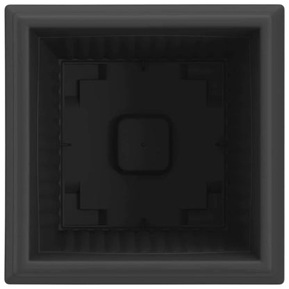 vidaXL Square Flower Pot 24 pcs Black 28.5 x 28.5 x 22 cm Plastic