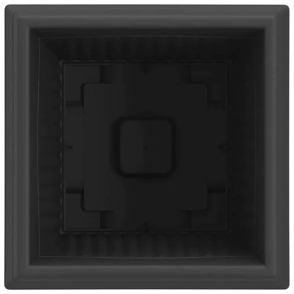 vidaXL Square Flower Pot 24 pcs Black 33 x 33 x 26 cm Plastic