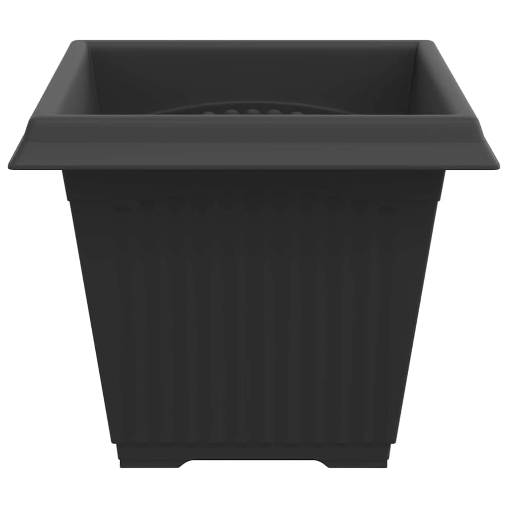 vidaXL Square Flower Pot 24 pcs Black 38 x 38 x 30 cm Plastic