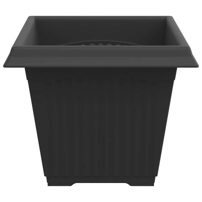 vidaXL Square Flower Pot 24 pcs Black 38 x 38 x 30 cm Plastic