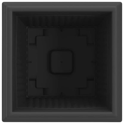 vidaXL Square Flower Pot 24 pcs Black 38 x 38 x 30 cm Plastic