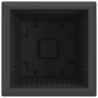 vidaXL Square Flower Pot 24 pcs Black 43 x 43 x 33.5 cm Plastic