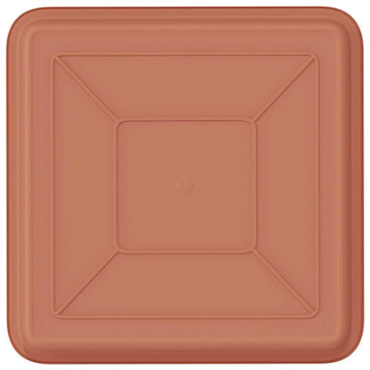 vidaXL Square Flower Tray 6 pcs Brick Red 18 x 18 x 2 cm Plastic