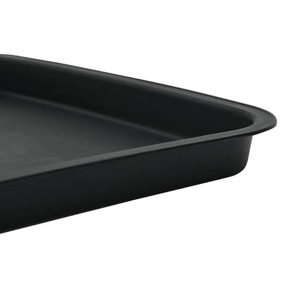 vidaXL Square Flower Tray 6 pcs Black 15 x 15 x 2 cm Plastic