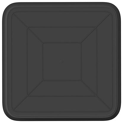 vidaXL Square Flower Tray 6 pcs Black 15 x 15 x 2 cm Plastic