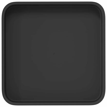 vidaXL Square Flower Tray 6 pcs Black 15 x 15 x 2 cm Plastic