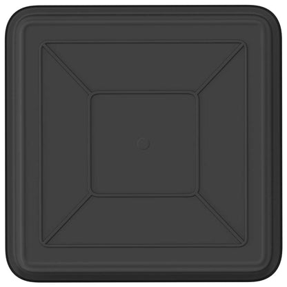 vidaXL Square Flower Tray 6 pcs Black 18 x 18 x 2 cm Plastic