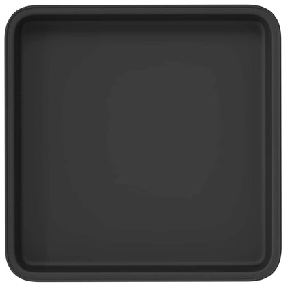 vidaXL Square Flower Tray 6 pcs Black 18 x 18 x 2 cm Plastic