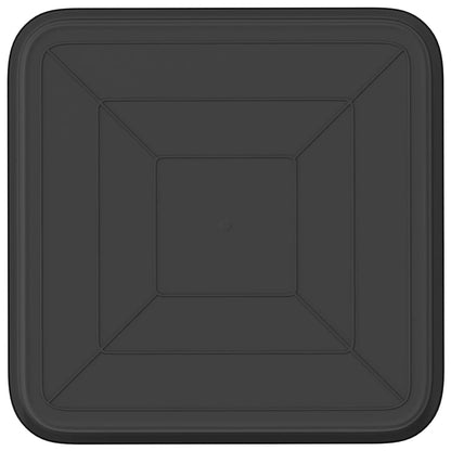 vidaXL Square Flower Tray 6 pcs Black 21 x 21 x 2 cm Plastic