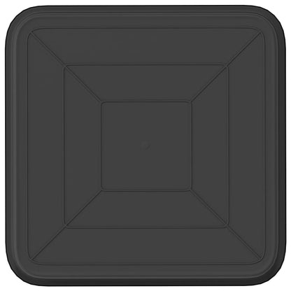 vidaXL Square Flower Tray 6 pcs Black 25.5 x 25.5 x 2.5 cm Plastic
