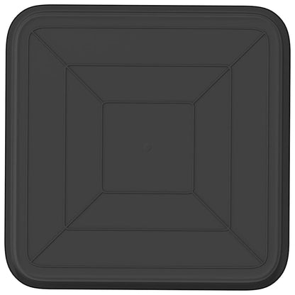 vidaXL Square Flower Tray 6 pcs Black 32 x 32 x 2.5 cm Plastic
