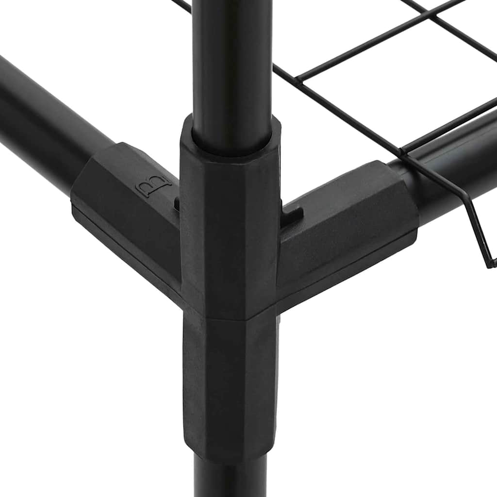 vidaXL 3-Tier Plant Stand Black 100 x 32 x 102 cm Steel