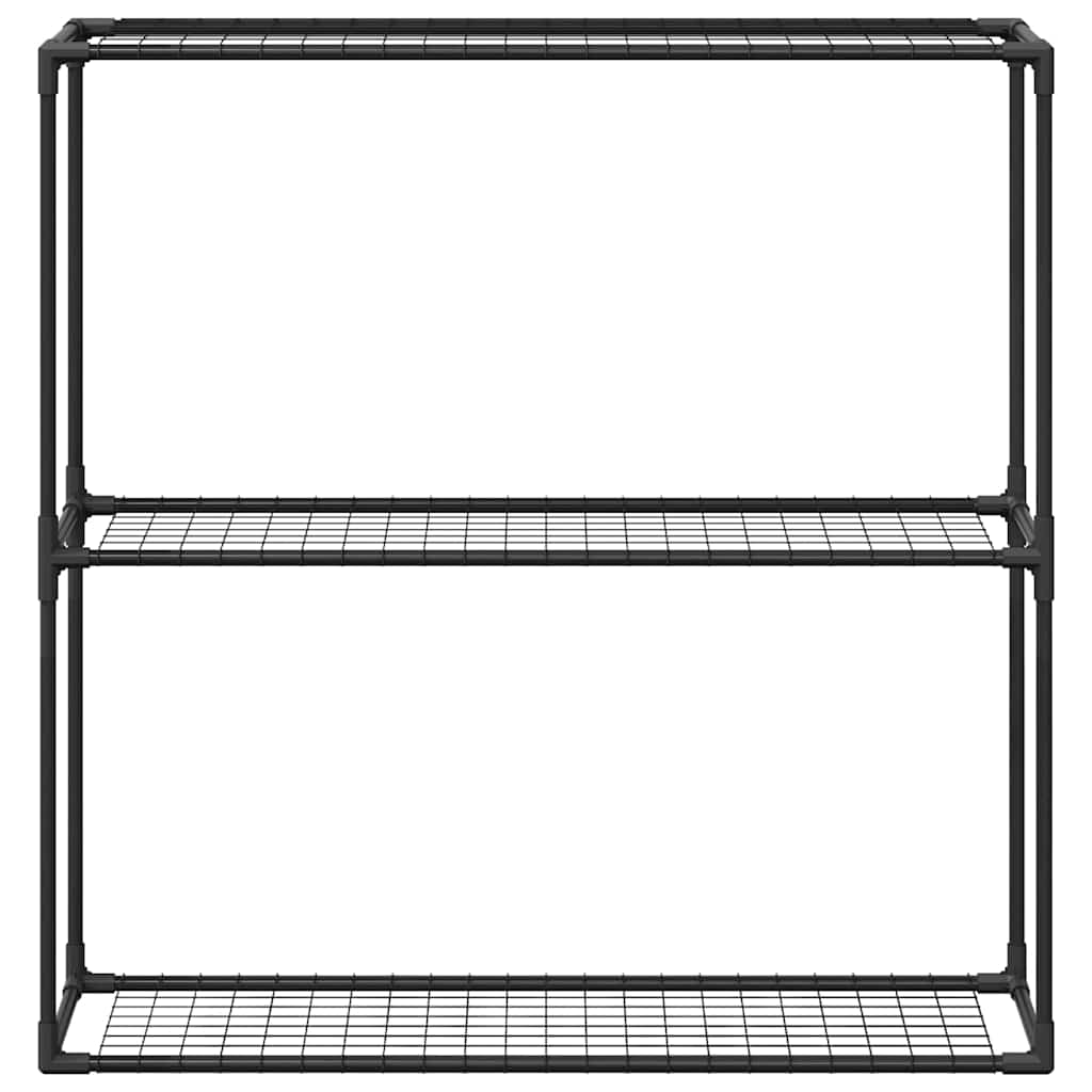 vidaXL 3-Tier Plant Stand Black 100 x 32 x 102 cm Steel