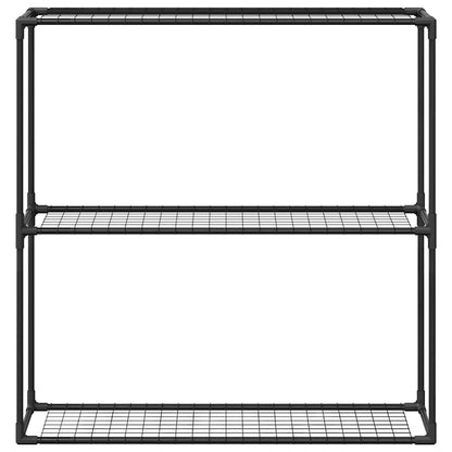 vidaXL 3-Tier Plant Stand Black 100 x 32 x 102 cm Steel