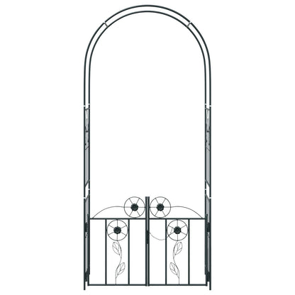 vidaXL Garden Arch with Lock Black 102 x 50 x 218 cm