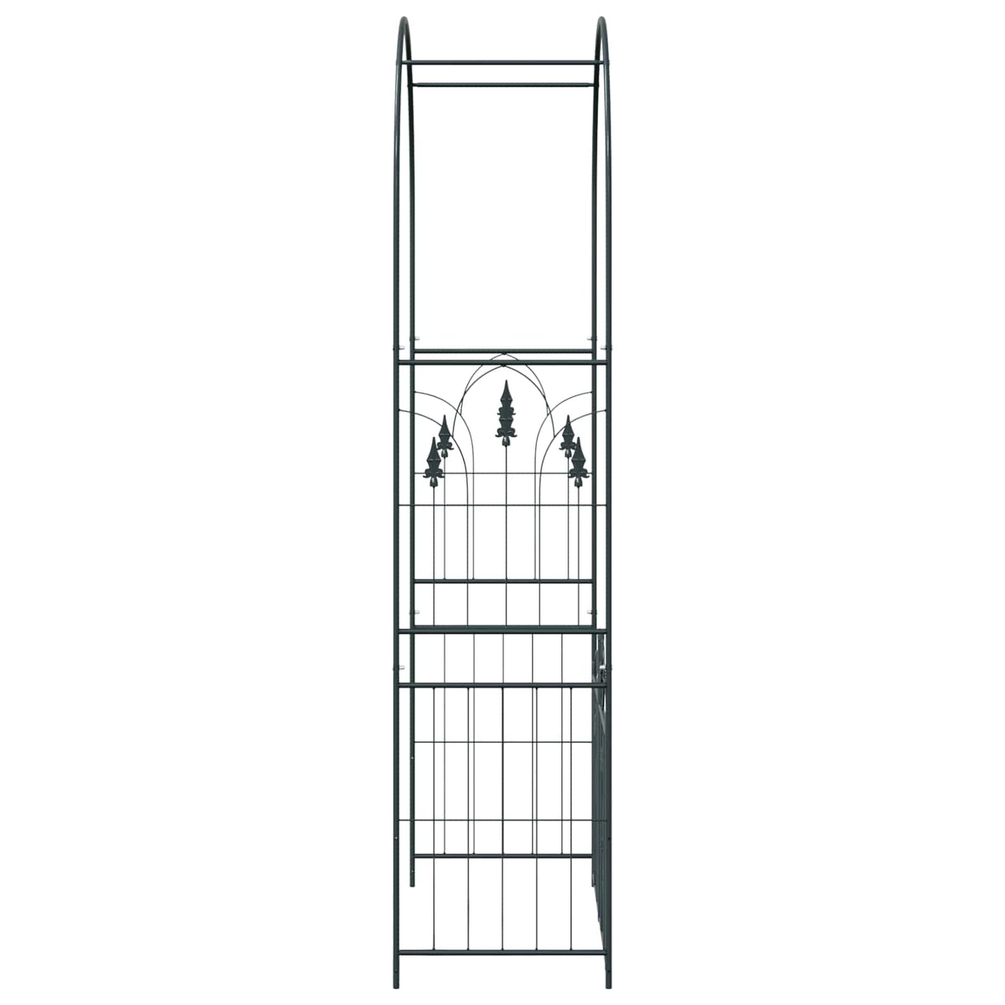 vidaXL Garden Arch with Lock Black 102 x 50 x 218 cm