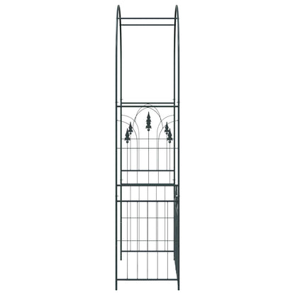 vidaXL Garden Arch with Lock Black 102 x 50 x 218 cm