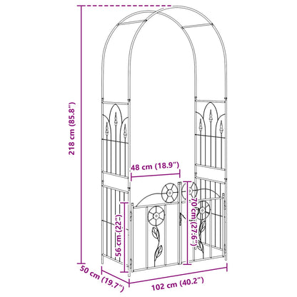 vidaXL Garden Arch with Lock Green 102 x 50 x 218 cm