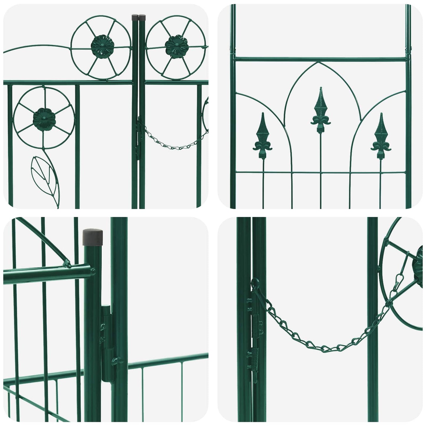 vidaXL Garden Arch with Lock Green 203 x 50 x 218 cm