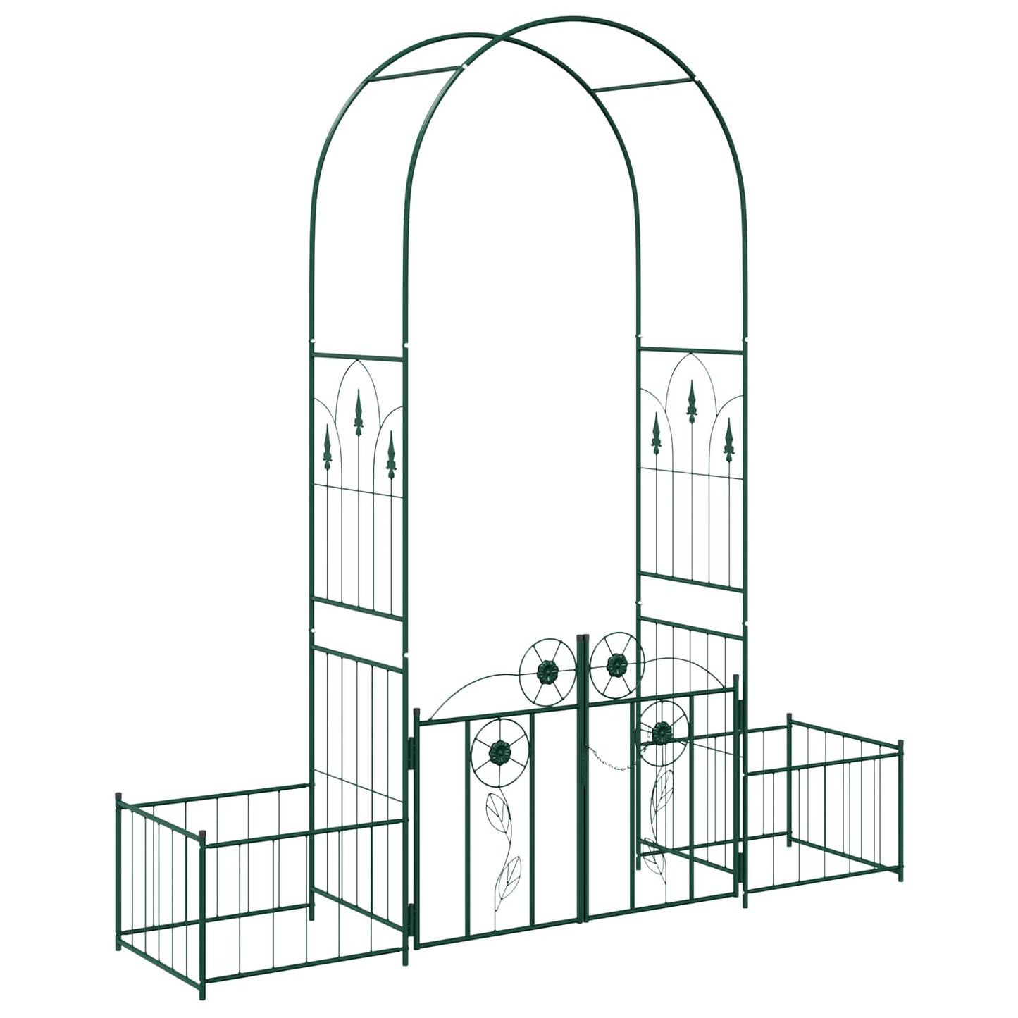 vidaXL Garden Arch with Lock Green 203 x 50 x 218 cm