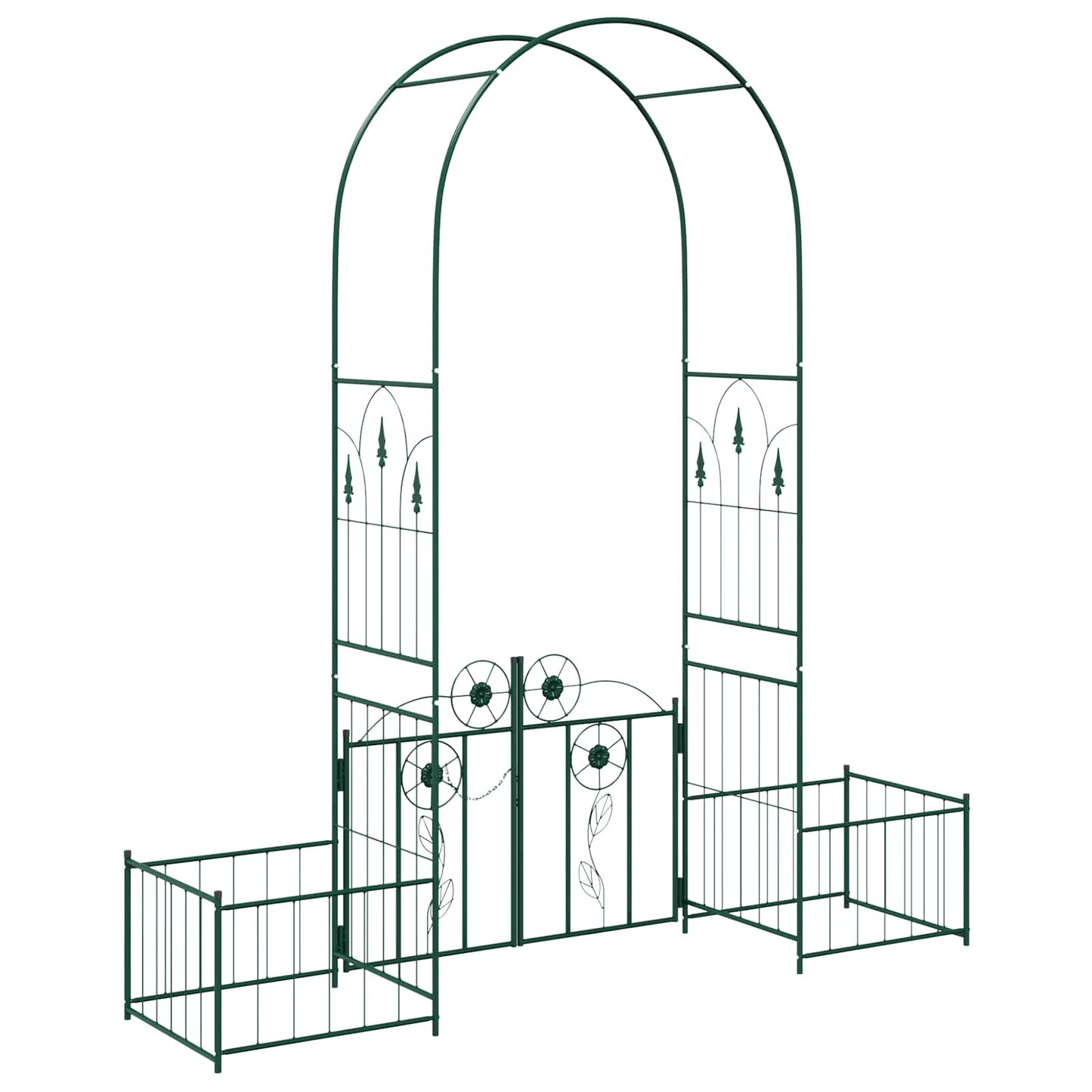 vidaXL Garden Arch with Lock Green 203 x 50 x 218 cm