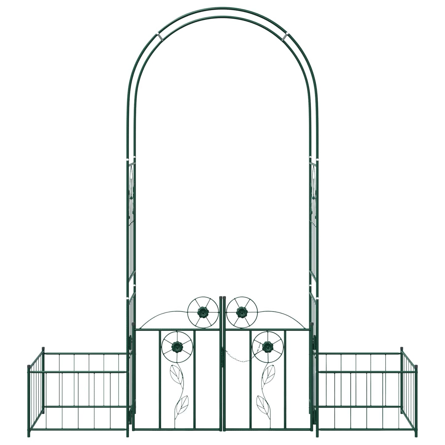 vidaXL Garden Arch with Lock Green 203 x 50 x 218 cm