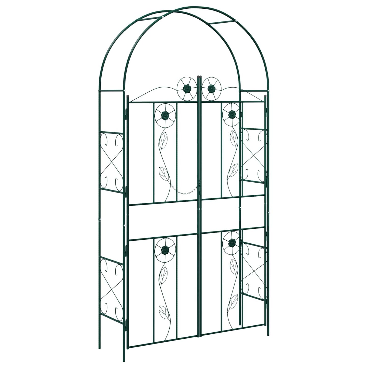 vidaXL Garden Arch Plain Green 115 x 37 x 226 cm