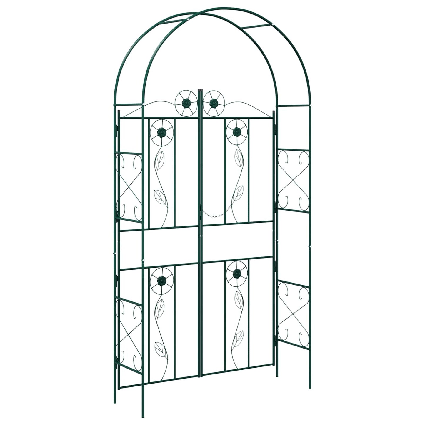 vidaXL Garden Arch Plain Green 115 x 37 x 226 cm