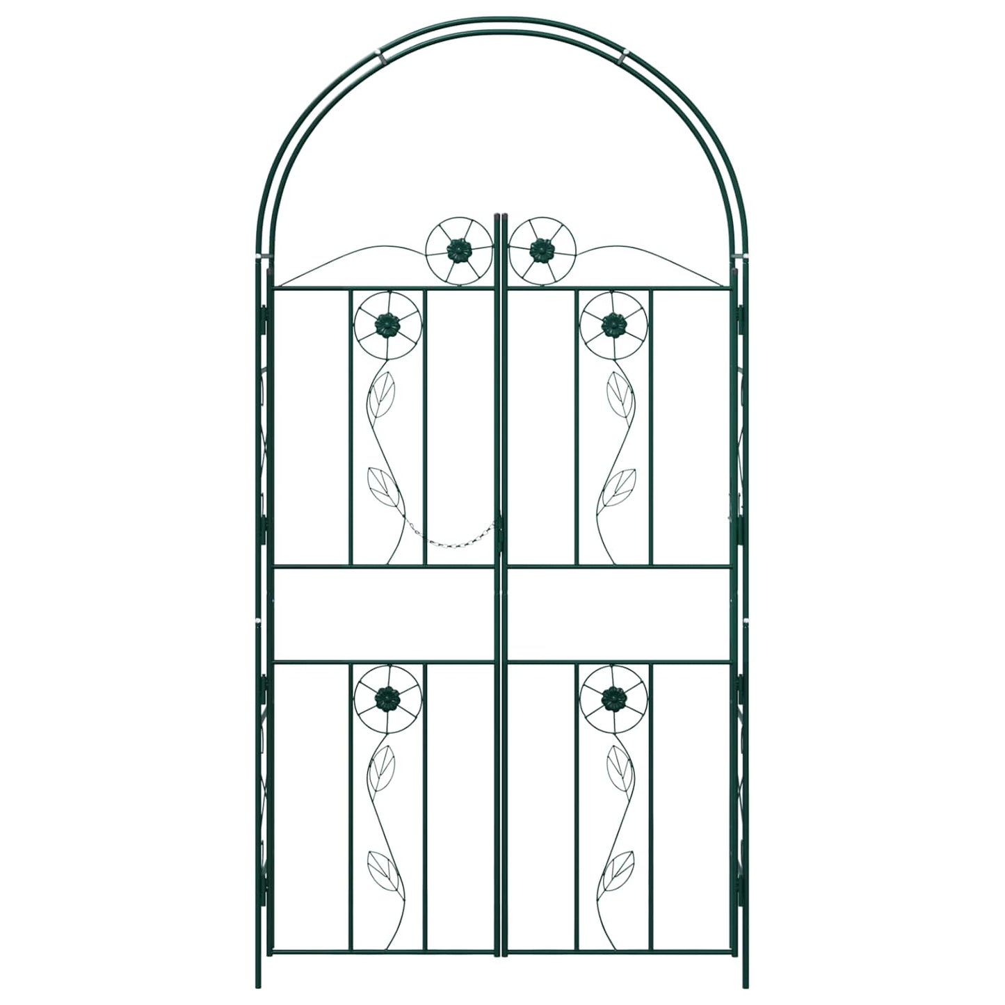 vidaXL Garden Arch Plain Green 115 x 37 x 226 cm