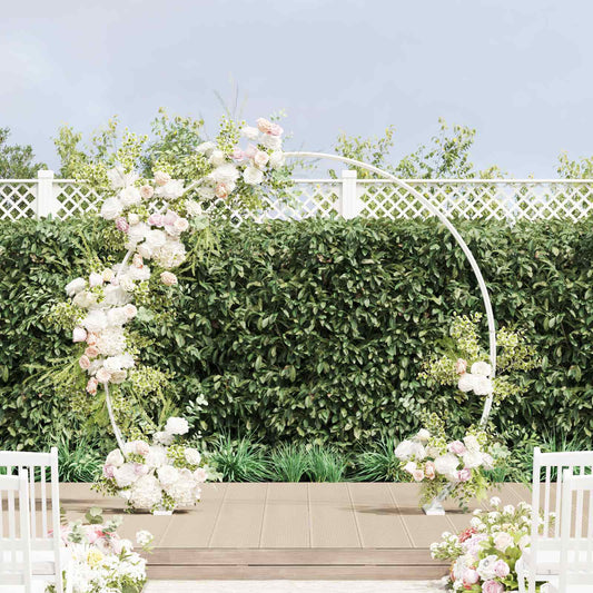 vidaXL Wedding Arch White 223 x 45 x 201 cm Steel