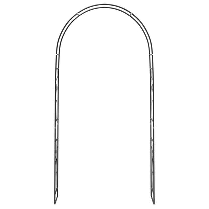 vidaXL Garden Arch Floral Black 115 x 37 x 231 cm