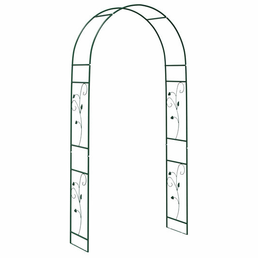vidaXL Garden Arch Floral Green 115 x 37 x 231 cm