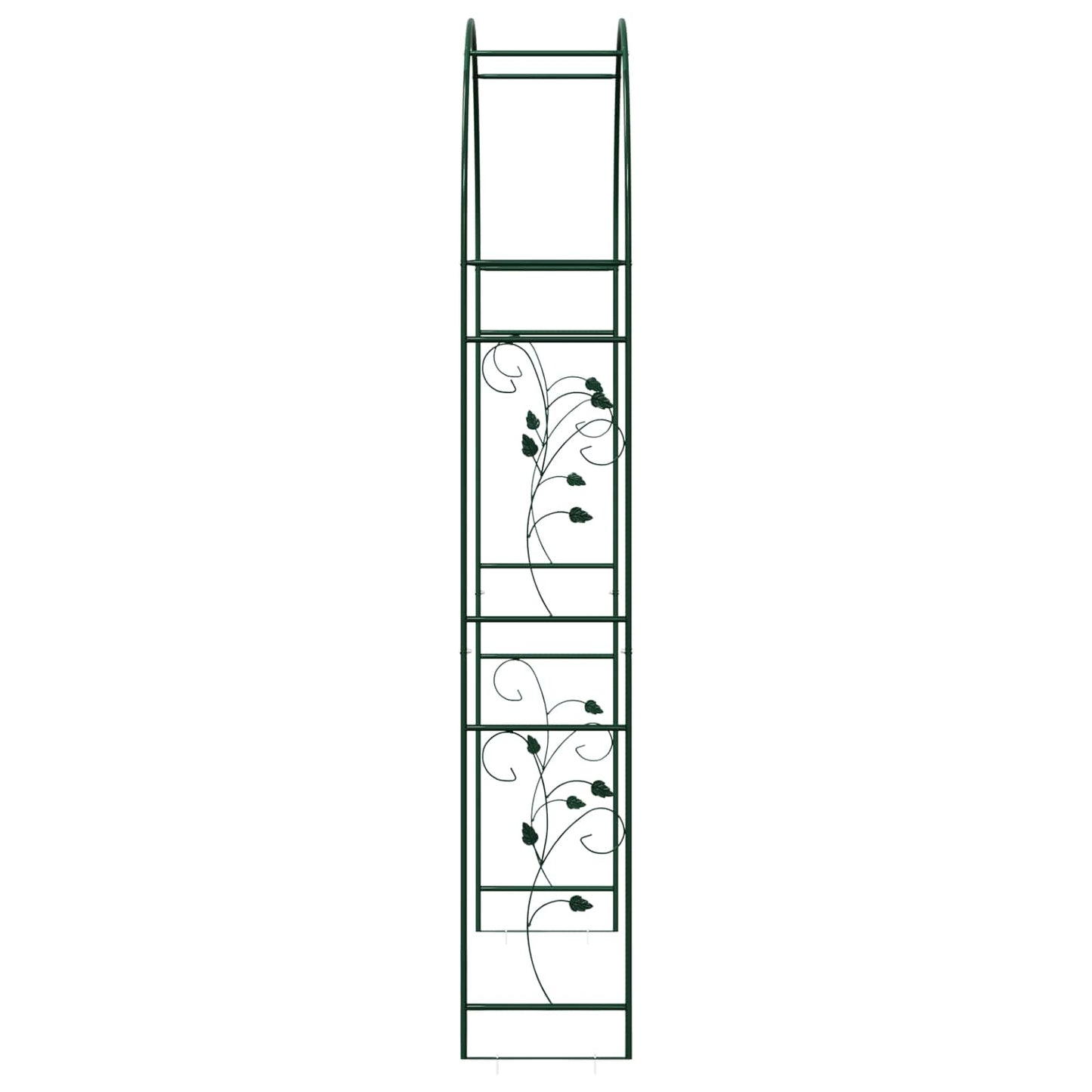 vidaXL Garden Arch Floral Green 115 x 37 x 231 cm