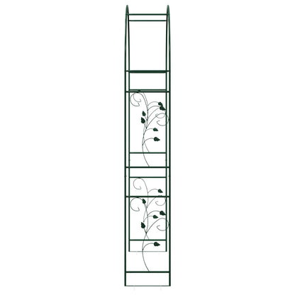vidaXL Garden Arch Floral Green 115 x 37 x 231 cm