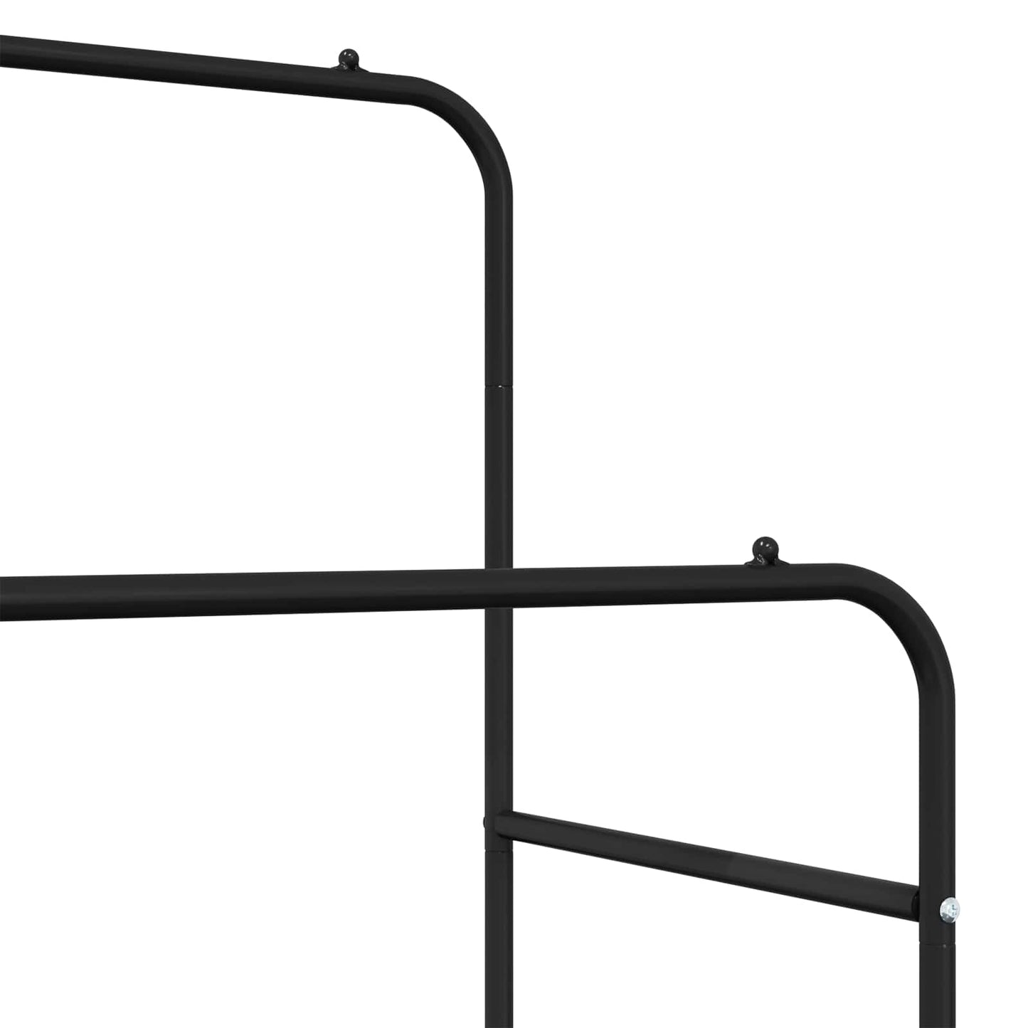vidaXL Clothes Rack with Shelf with Wheel Black 80 x 53 x 156 cm