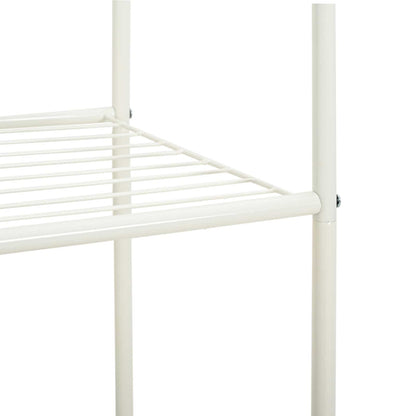 vidaXL Clothes Rack with Shelf with Wheel White 80 x 53 x 156 cm