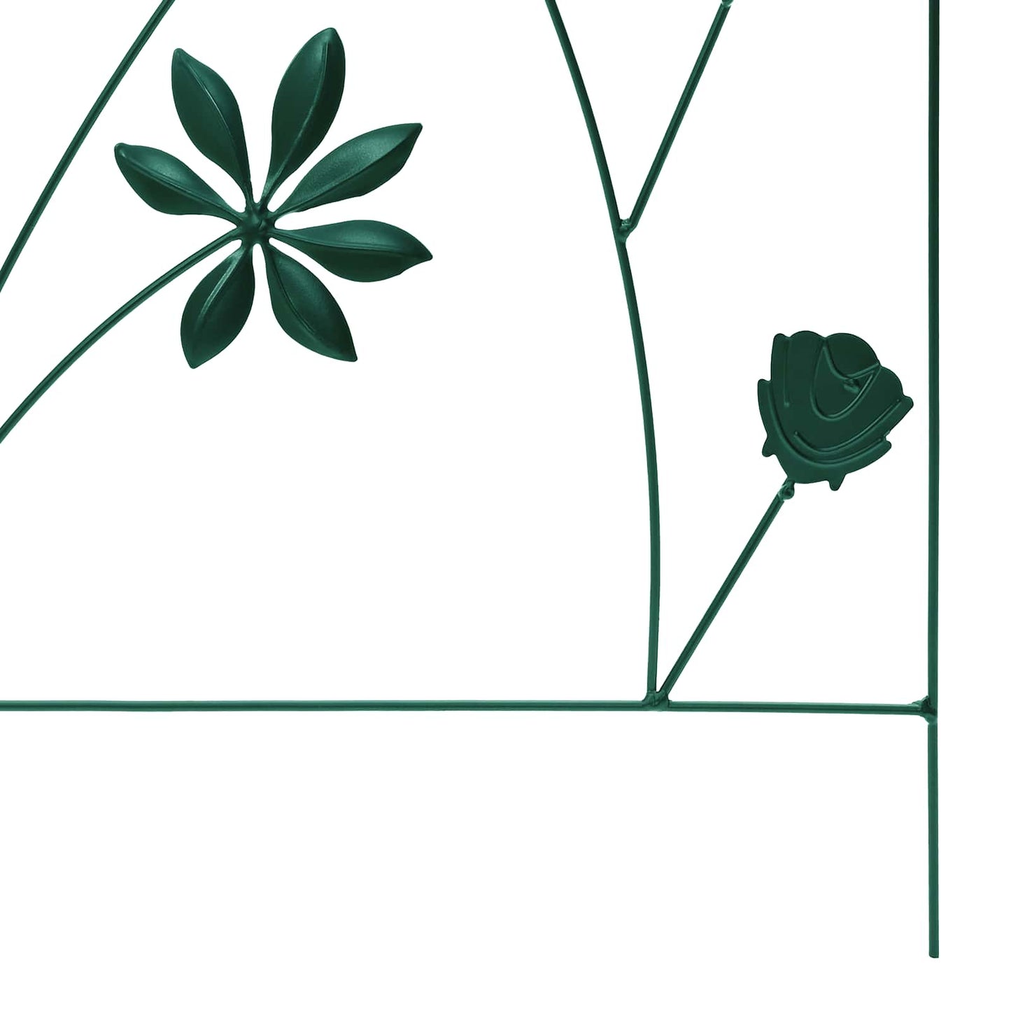vidaXL Garden Fence 3 pcs Green 112 x 39.5 cm Steel