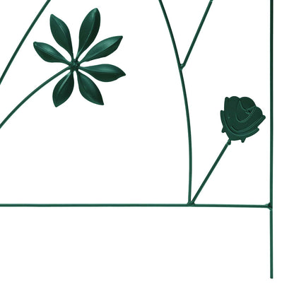 vidaXL Garden Fence 3 pcs Green 112 x 39.5 cm Steel
