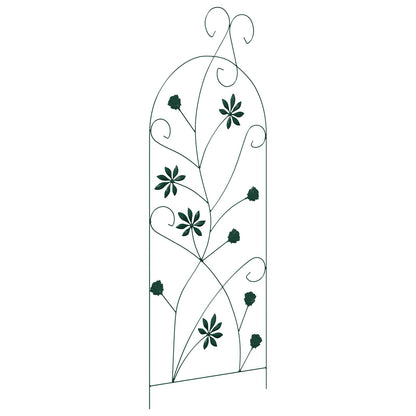 vidaXL Garden Fence 3 pcs Green 112 x 39.5 cm Steel