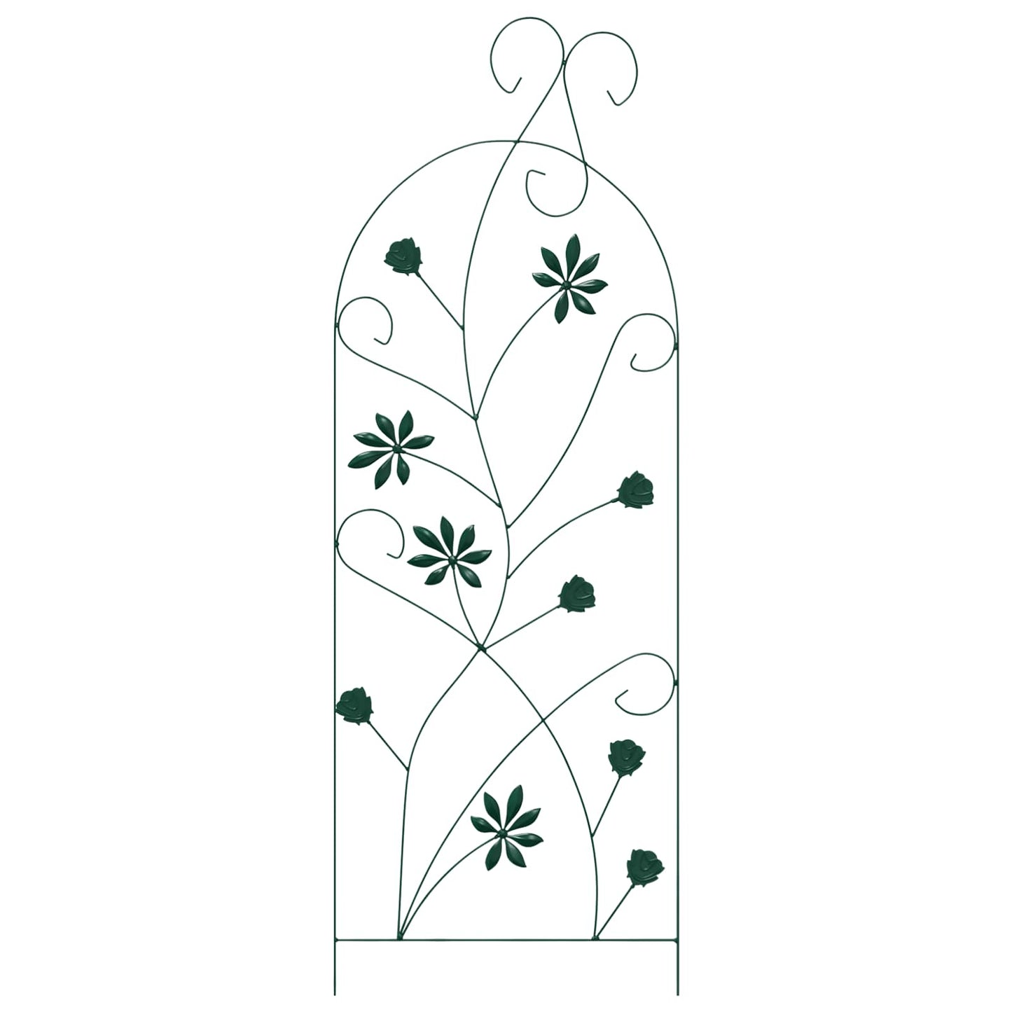 vidaXL Garden Fence 3 pcs Green 112 x 39.5 cm Steel