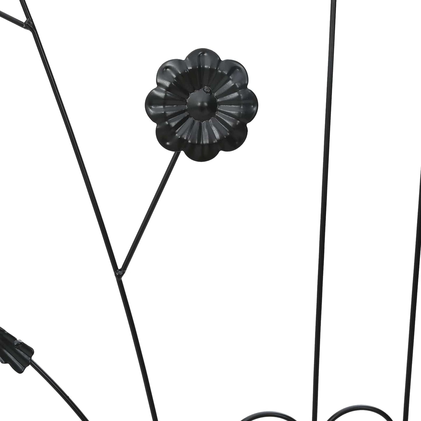 vidaXL Garden Fence 3 pcs Black 110 x 40 cm Steel