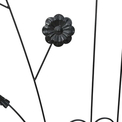 vidaXL Garden Fence 3 pcs Black 110 x 40 cm Steel