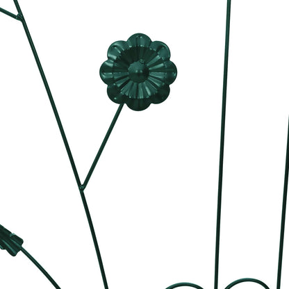 vidaXL Garden Fence 3 pcs Green 110 x 40 cm Steel