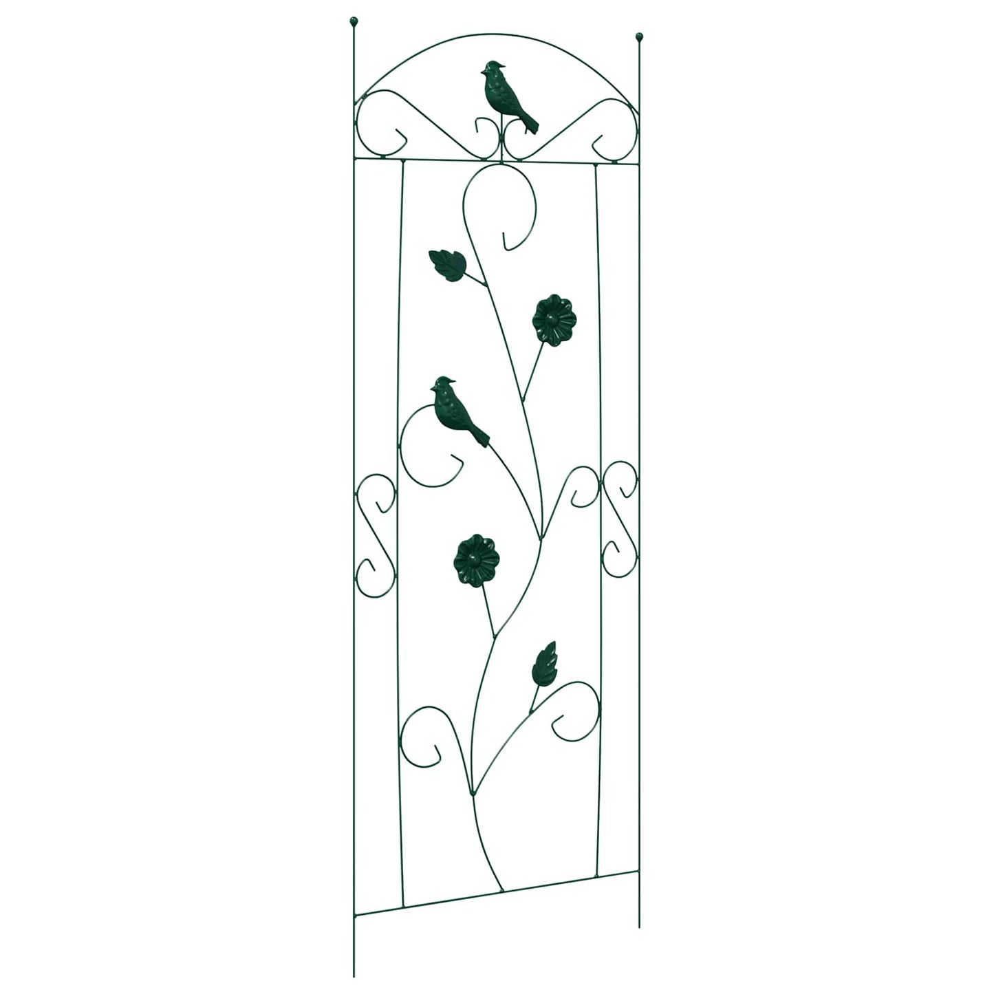 vidaXL Garden Fence 3 pcs Green 110 x 40 cm Steel