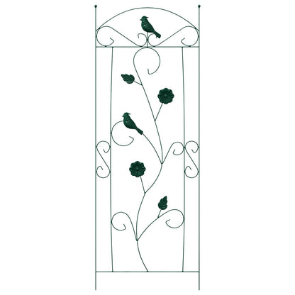 vidaXL Garden Fence 3 pcs Green 110 x 40 cm Steel