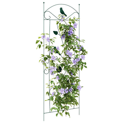 vidaXL Garden Fence 3 pcs Green 110 x 40 cm Steel